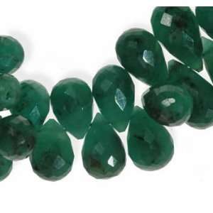  Emerald Pear Briolette Beads 7 9mm (Qty6) Arts, Crafts 