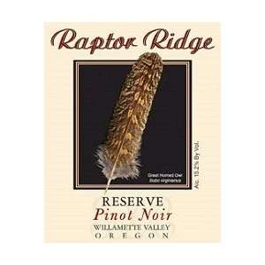  Raptor Ridge Pinot Noir Reserve 2009 375ML Grocery 