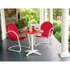 Garden Oasis Retro Steel Clam Chair   Red