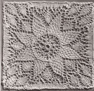 VNTG Lace Flower Motif Bedspread Block Knitting PATTERN  