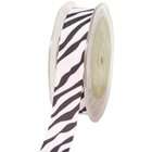 May Arts 7/8 Inch Wide Ribbon, Grosgrain Zebra Print
