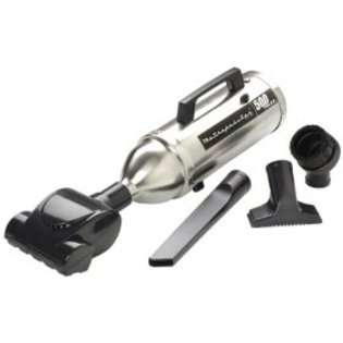   Steel Look Hand Vacuum with Turbine Brush and Accessories 