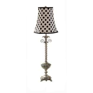 CBK Ltd. Urban Funk Table Lamp with Striped Glass Ball Stem, Antique 