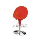   Furniture Sybil Red Finish Adjustable Air Lift Stool by Acme Furniture
