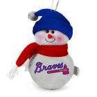   Decor Pack of 6 Atlanta Braves MLB Plush Snowman Christmas Ornaments
