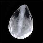   Clear Quartz Crystal Gemstone Faceted Teardrop Beads 7.5 10mm (6