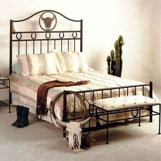 Grace Frontier Bed with Frame   Size Twin, Metal Finish Flower Green 