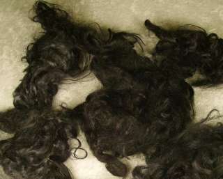 angora goat Mohair bulk dyed black curls 22807  