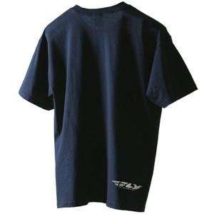  Fly Racing Free Hand T Shirt   Small/Navy Automotive