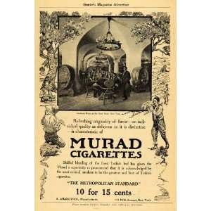  Murad Cigarettes Hotel Astor NY   Original Print Ad