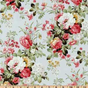  45 Wide Rachels Garden Floral Grey Fabric By The Yard 