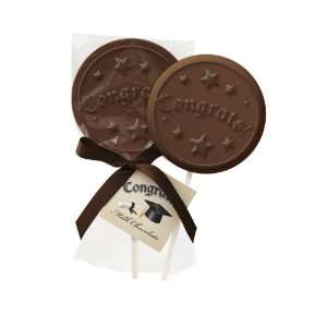 Congrats Milk Chocolate Lollipop (6pc) Grocery & Gourmet Food