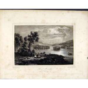  Scotland Lakes Old Print Loch Monteath Perthshire 1836 