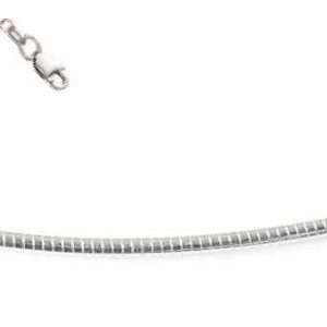  Sterling Silver 20 Inch X 1.2 mm Round Omega Necklace 