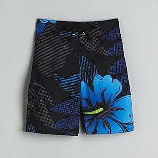   Flower Swimming Trunks Black Blue  Joe Boxer Clothing Boys Swimwear