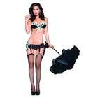  bows removable garters and stockings included matching wired cups bra