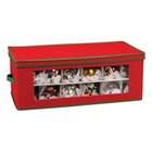 Household Essentials Red Holiday Storage Boxes with Green Trim