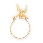 goldia Solid 10k Yellow Gold Solid Eagle Charm Holder 1.78 gr.