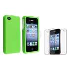 eForCity GREEN NEON HARD CASE Compatible With Version Apple iPhone 4 