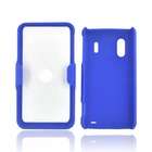   Blue Hard Rubberized Case Cover W Holster Stand For HTC EVO Design 4g