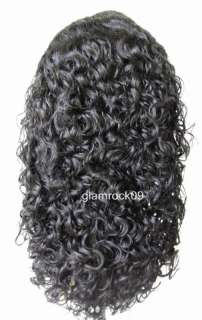 Full Lace Cap 100% Indian Remy Human Hair Wig 18 Curly  