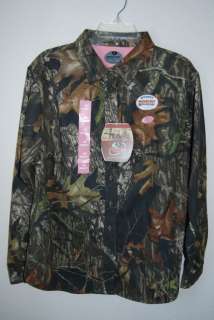 Women’s Mossy Oak Brand Camo Hunting Shirt / Blouse, Size L (10/12 