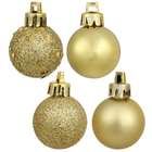 VCO Set of 4 200MM Gold Shatterproof Ball Ornaments in 4 Finishes
