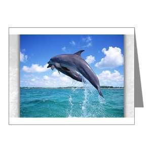  Note Cards (10 Pack) Dolphins Singing 