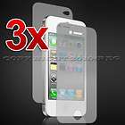 FRONT BACK ANTI GLARE SCREEN PROTECTOR FOR iPHONE 4 G