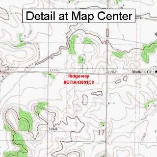   Quadrangle Map   Ridgeway, Iowa (Folded/Waterproof)