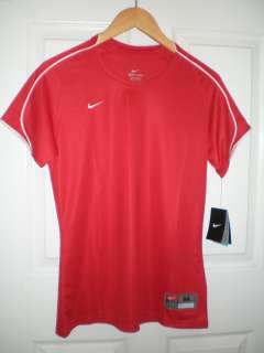 Nike Women Dri Fit Mystic Team Jersey Top Shirt Scarlet Red S M NWT$35 