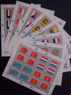 UNITED NATIONS  Complete set of Flag Sheets from 1980 2007  