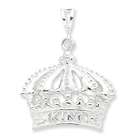 goldia Sterling Silver Amethyst & Iolite Polished Crown Pendant
