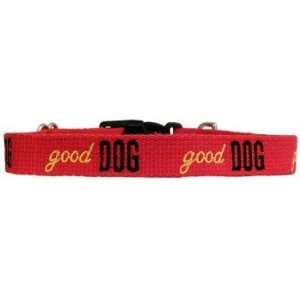  Red Good Dog Cotton Snap Collar   Small