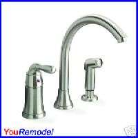 SINGLE HANDLE BRUSHED NICKEL KITCHEN FAUCET and SPRAYER  