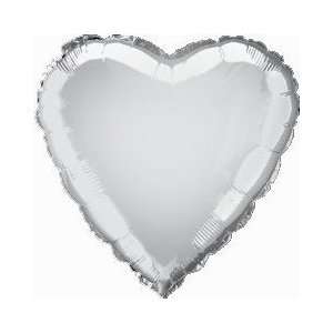  Silver Heart 18 Mylar Balloons   1 Count Toys & Games