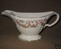 Edwin Knowles LORRAINE Gravy Boat Pink Roses Gold Trim  