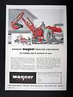   Equipment Backhoes Loader Attachments 1956 print Ad advertisement