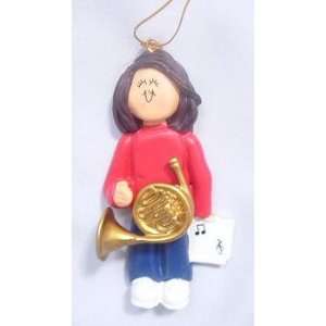  French Horn Female with Brown Hair Beauty