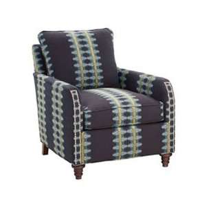  Designer Style Pillow Back Fabric Accent Chair w/ Nailhead Trim 