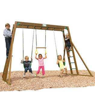   Classic Swing Set  Top Ladder With Rope Accessories 