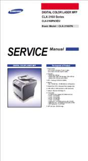Samsung CLX 3160 CLX 3160N CLX 3160FN Service Manual  