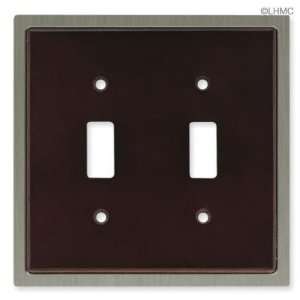  Brainerd Double Switch Wall Plate #64556 Mahogany/satin 