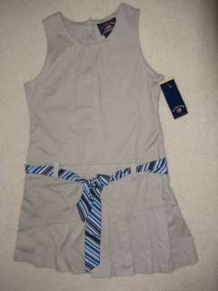 Girls U.S. POLO ASSN. Khaki Uniform Jumper Dress 10 NWT  