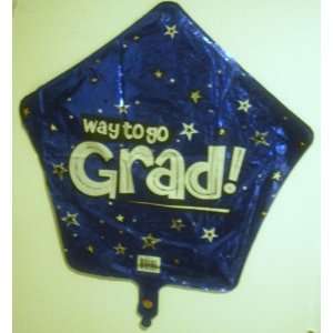  WAY TO GO GRAD 18 Star Shaped Mylar Balloon Everything 