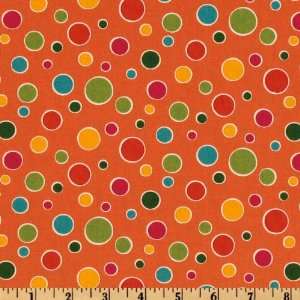   Oh My Polka Dots Orange Fabric By The Yard Arts, Crafts & Sewing