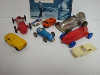 Vintage Lot of Race Cars SCHUCO Micro Racer Slot Cars Old Toys Marx 