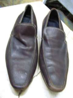 YVES SAINT LAURENT LOAFERS 43 MENS 10 ELONGATED TOE SHOES BROWN RIVE 