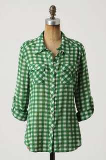 Anthropologie   Cissus Button Up, Gingham  