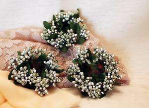 Berry Wreaths Wedding Napkin Rings Candle Holders 3pcs  